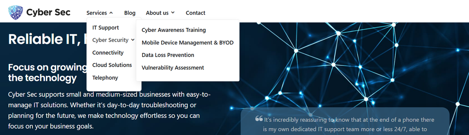 Ghost CMS Dropdown Menus