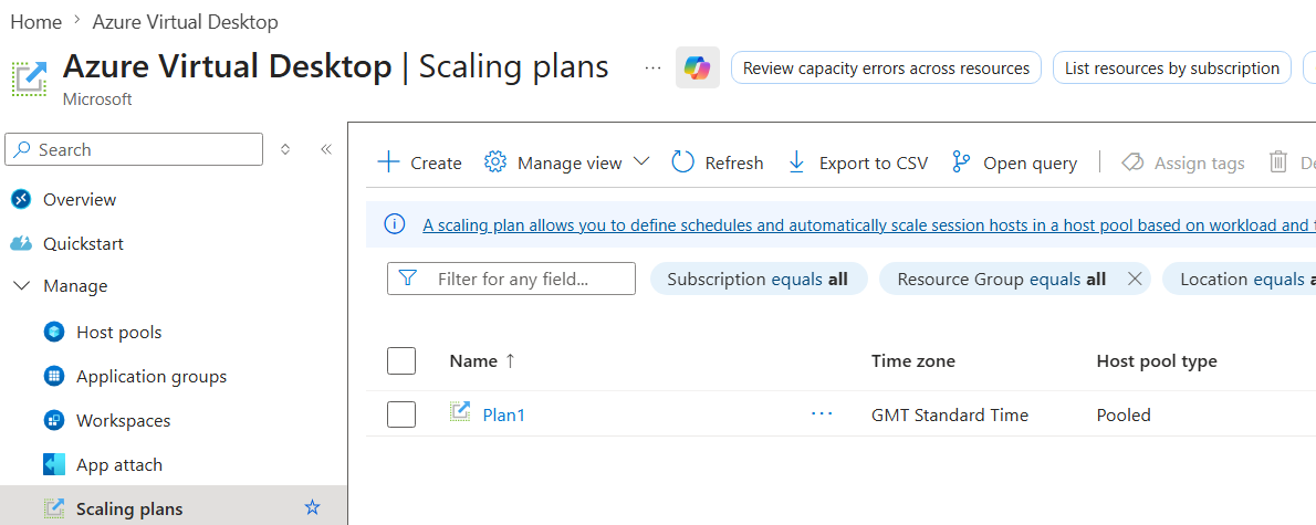 Azure Virtual Desktop Scaling Plans to the rescue